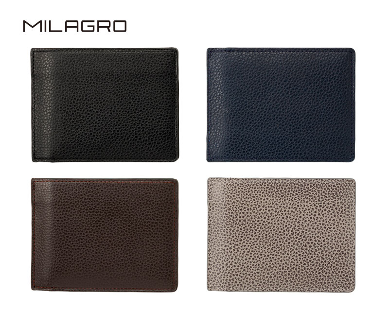 MILAGRO 姫路産シュリンクレザー スマートウォレット 小銭入つき