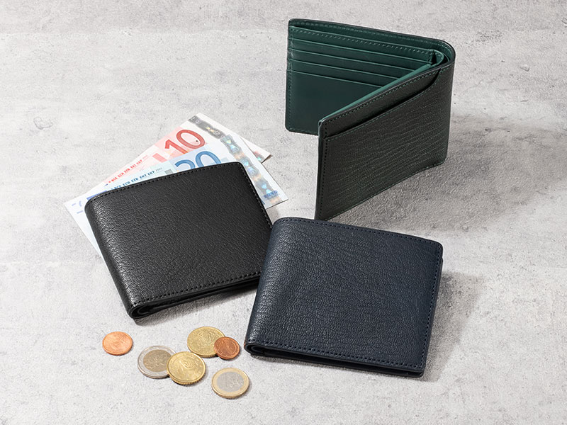 MILAGRO 姫路産ヌメゴート・ラウンドファスナー2つ折り財布