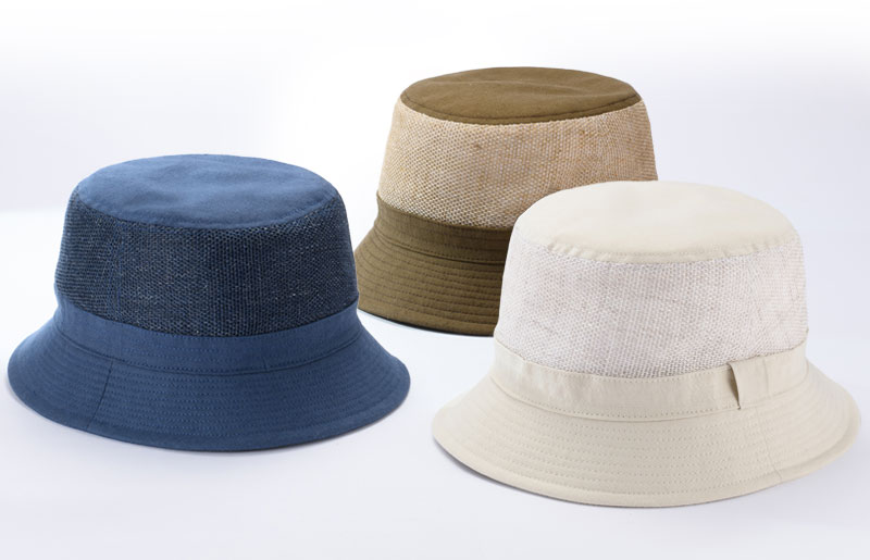 尾州からみ織り・風が通るハット