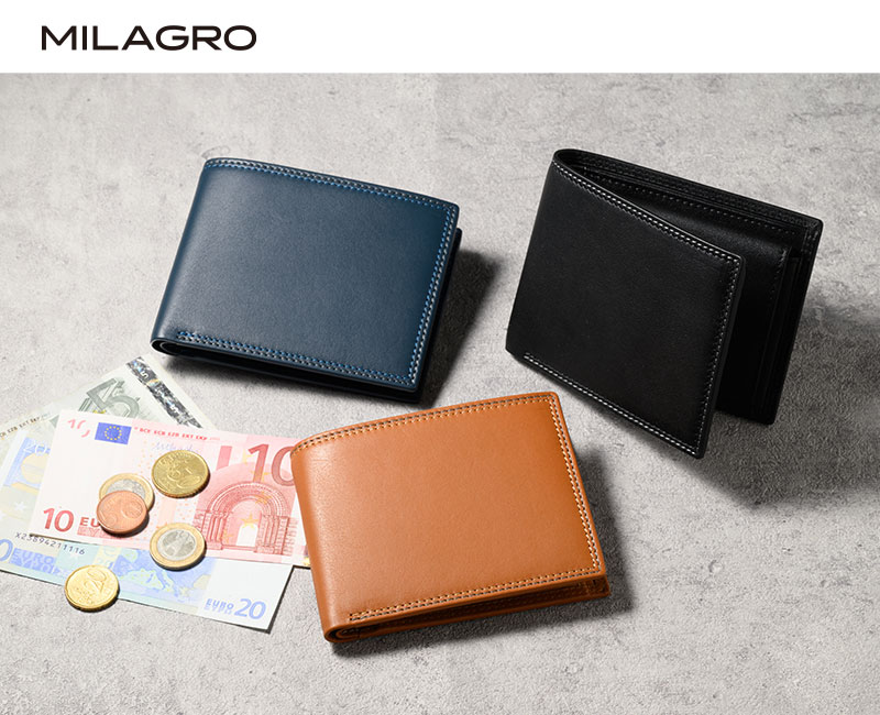 MILAGRO キップレザー・二つ折り財布