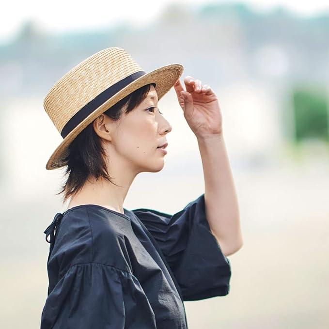 田中帽子店 Marin/f（マラン・フェム）麦わらカンカン帽