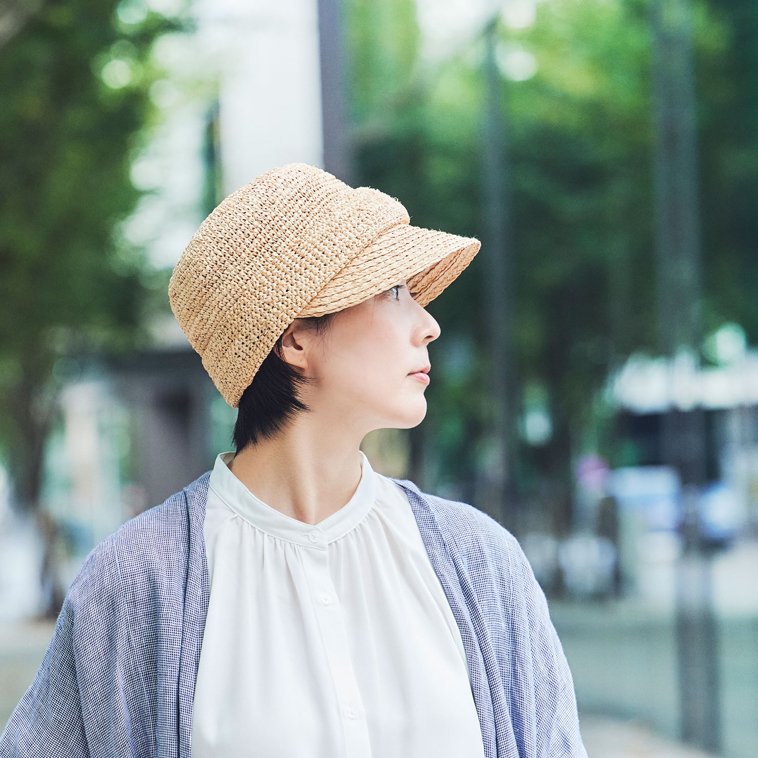田中帽子店 Mimi（ミミ）ラフィア キャスケット