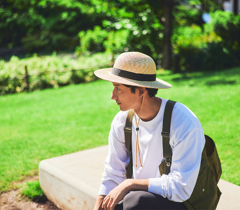 田中帽子店 Roger（ロジャー）麦わら つば広丸型ハット