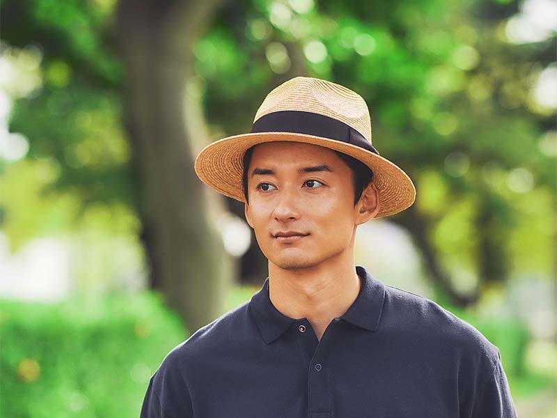 田中帽子店 Ralf（ラルフ）麦わら つば広中折れハット