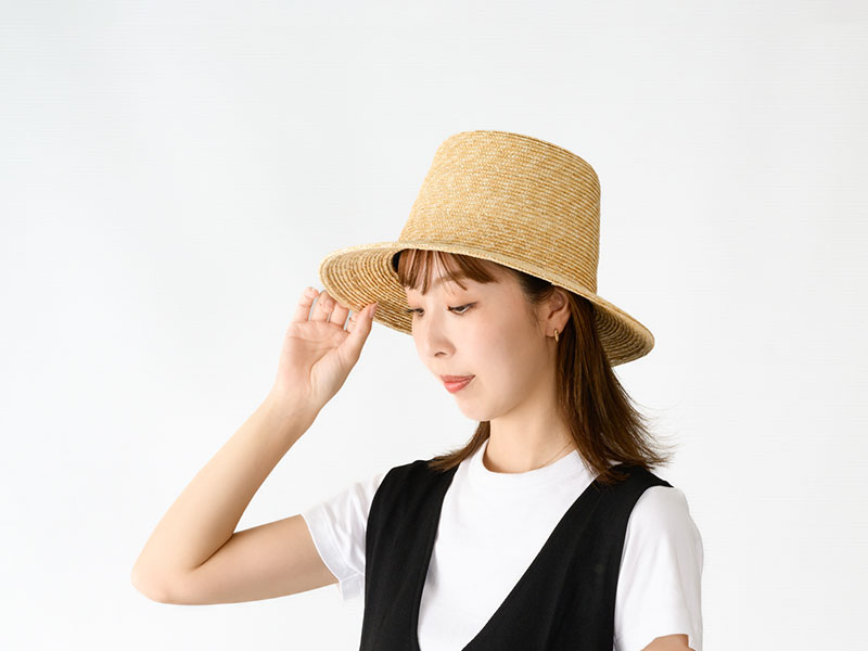 田中帽子店 Marga（マルガ）麦わらツバ長ハット