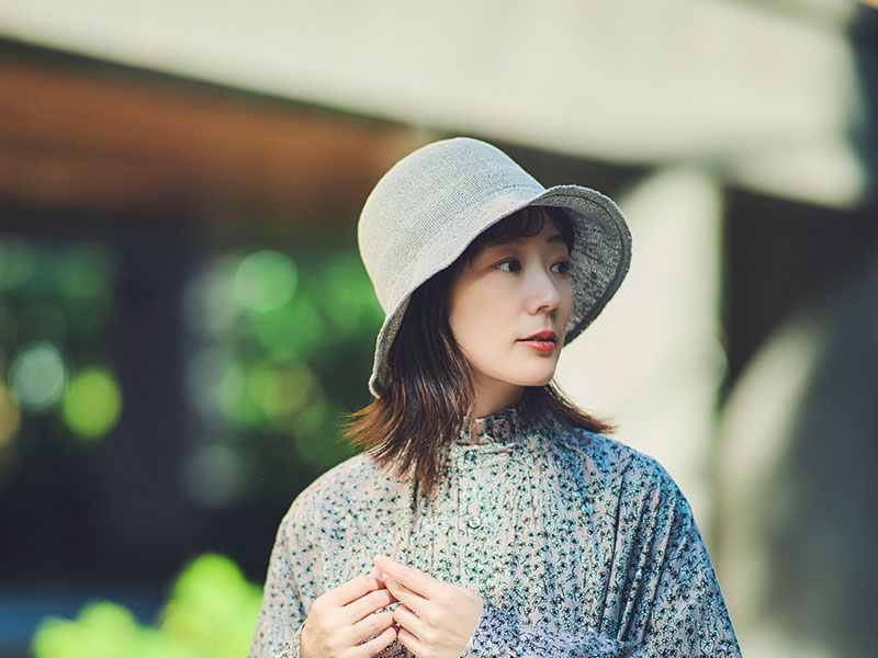 YOKOI BERET HIMARI(ヒマリ) たためる麻混クロッシェ