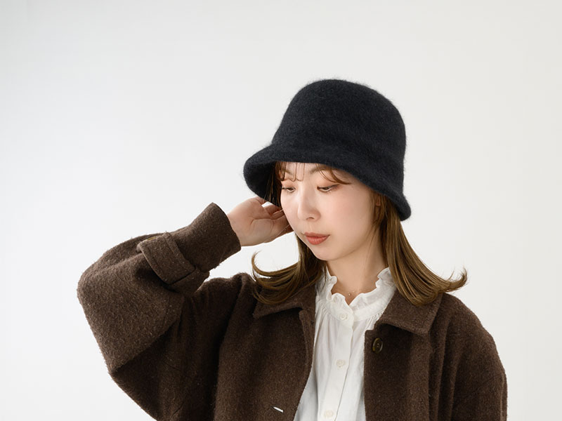 YOKOI BERET Berta（ベルタ） アンゴラ混 起毛クロッシェ 
