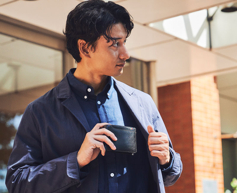 MILAGRO・イタリアンレザー2つ折り財布 BOX小銭入れ付き