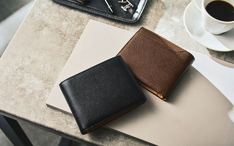 MILAGRO 英国C. F. Stead社製レザー・二つ折り財布 小銭入れ付き