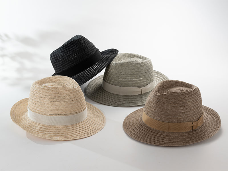 岡本帽子 マニラ麻・中折れ帽子