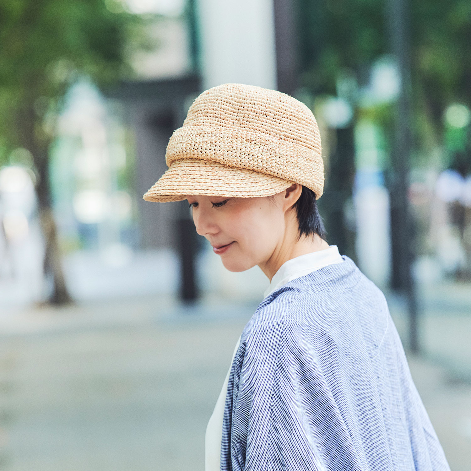 田中帽子店 Mimi（ミミ）ラフィア キャスケット