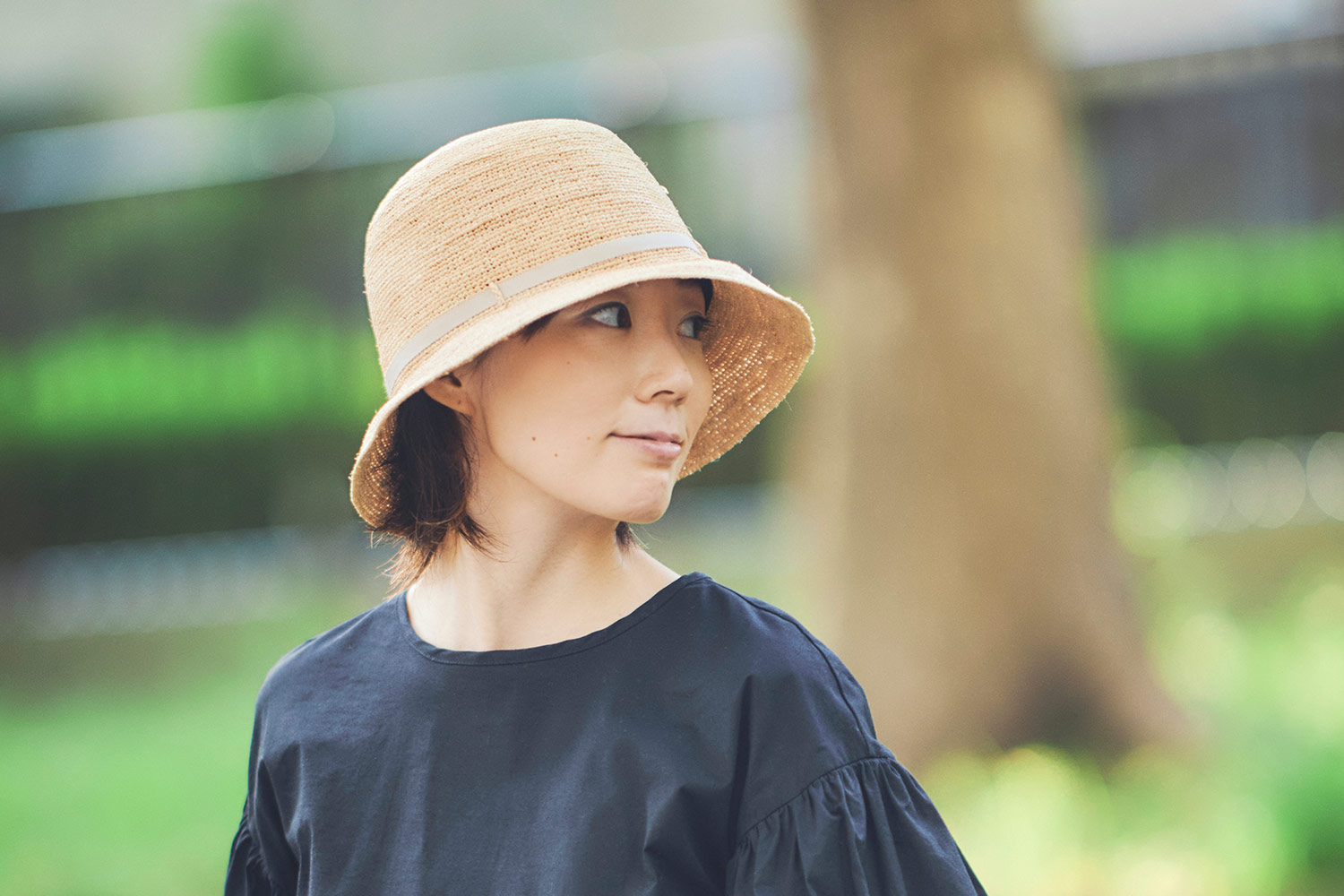 田中帽子店 Gina（ジーナ）ラフィア ショートクロッシェ