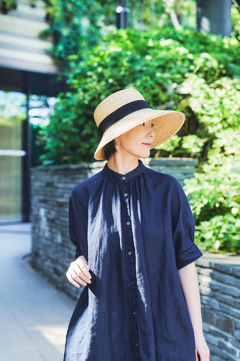 田中帽子店 Stella（ステラ）麦わら 麦わら つば長 女優帽