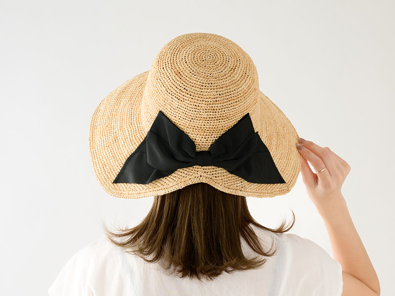 田中帽子店 Delia2（デリア2）ラフィア ラフィア女優帽