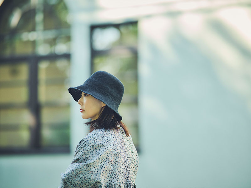 YOKOI BERET HIMARI(ヒマリ) たためる麻混クロッシェ