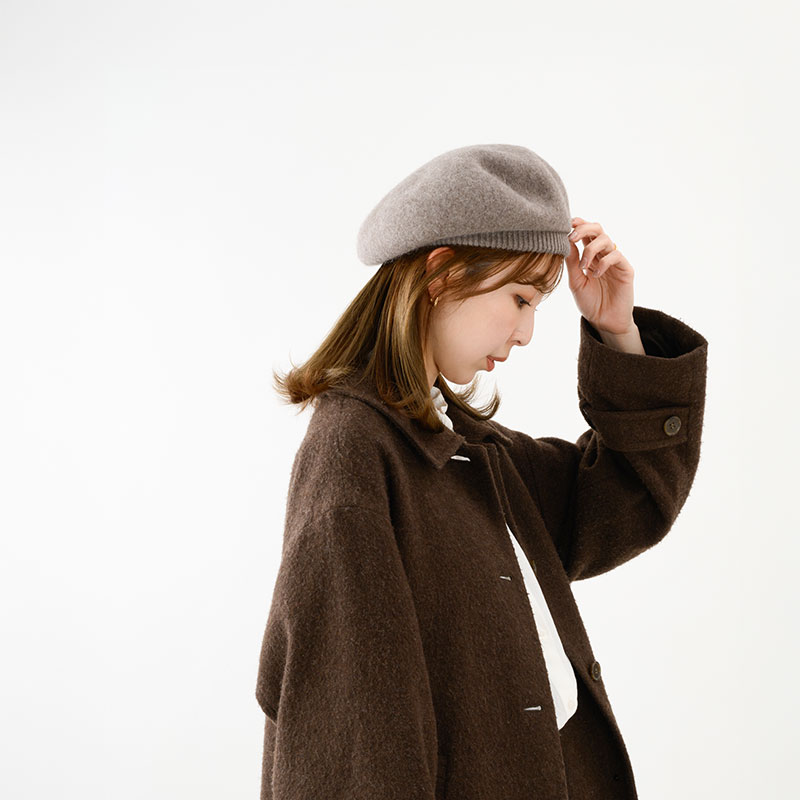 YOKOI BERET Celia（セリア） アンゴラ混 起毛リブベレー 