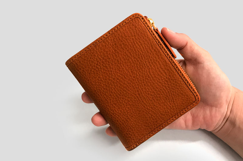 ANON バケッタレザー・L字ファスナー二つ折り財布