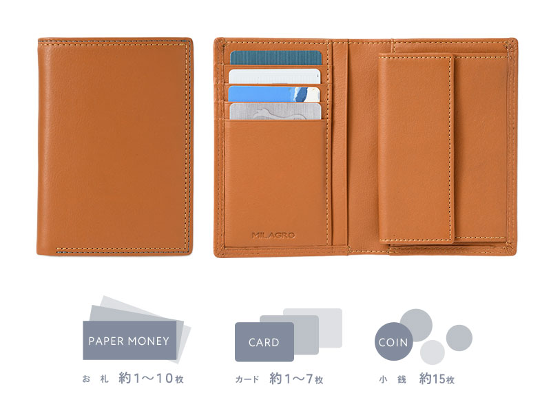 MILAGRO キップレザー・二つ折り財布