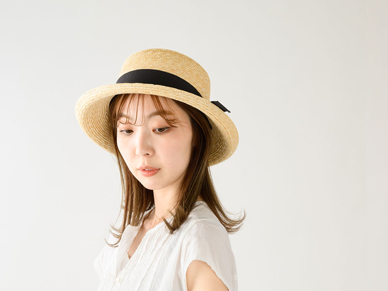 田中帽子店 Lilly（リリー）麦わら エッジアップハット