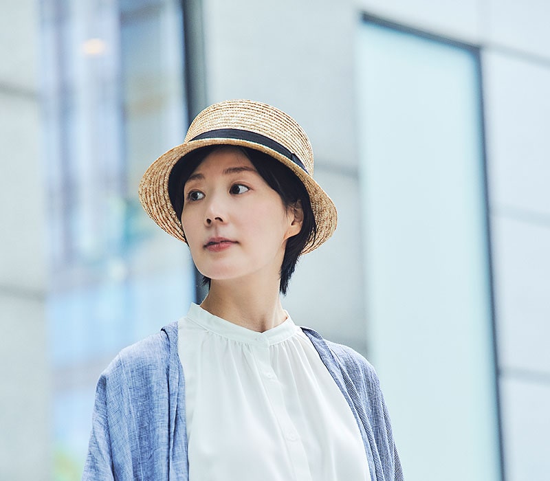 田中帽子店 Colette（コレット）麦わら カンカン型 中折れハット