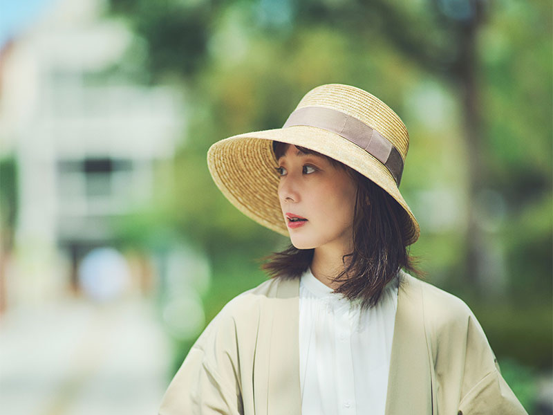 田中帽子店 Stella（ステラ）麦わら 麦わら つば長 女優帽