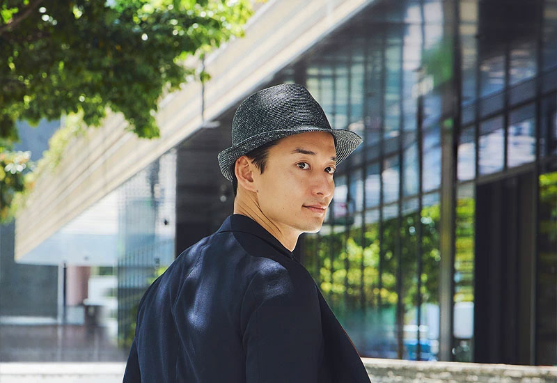 田中帽子店 Dion（ディオン）麻調ブレード・中折れハット