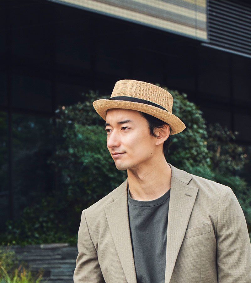 田中帽子店 Brice2（ブリス2）ラフィア ポークパイハット