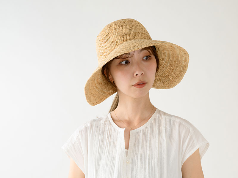 田中帽子店 Delia2（デリア2）ラフィア ラフィア女優帽