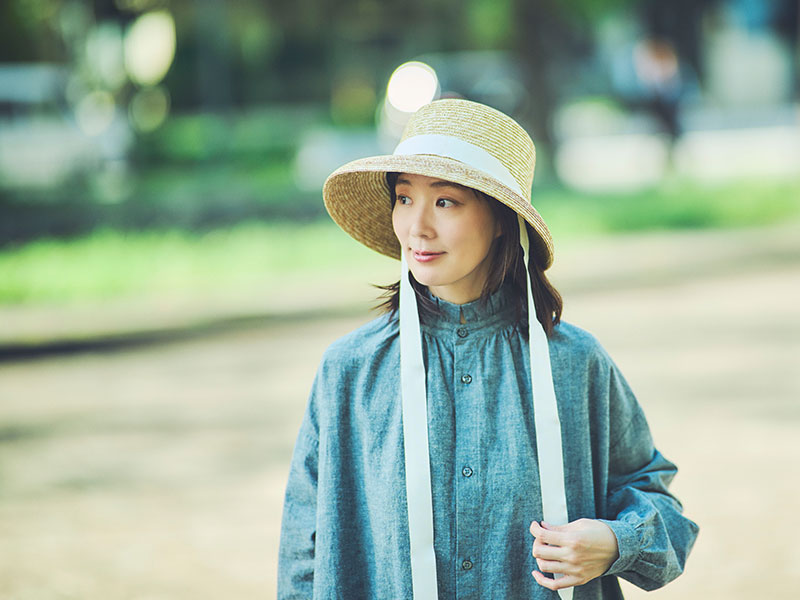 田中帽子店 Bianka(ビアンカ)麦わら ロングリボン カサブランカ