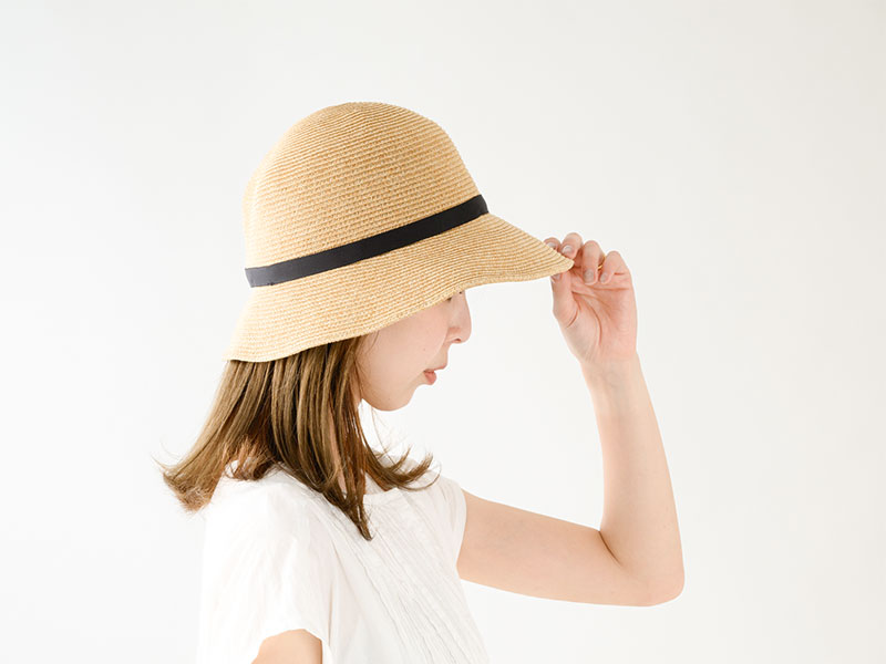 田中帽子店 Sari（サリー）麻調ペーパーブレード・ショートツバ クロッシェ