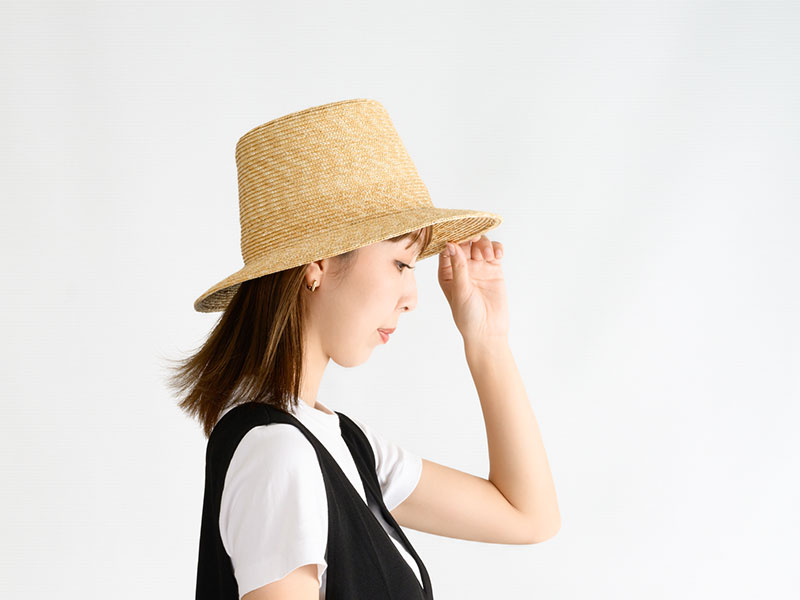 田中帽子店 Marga（マルガ）麦わらツバ長ハット