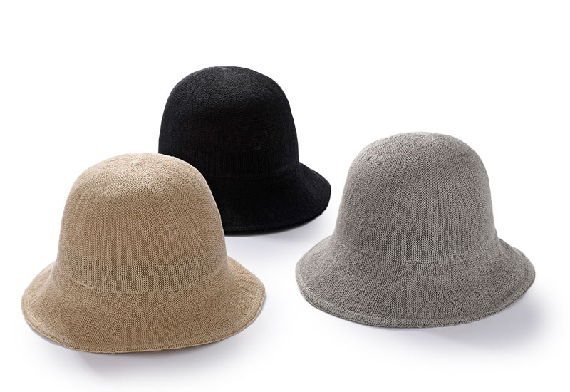 YOKOI BERET HIMARI(ヒマリ) たためる麻混クロッシェ