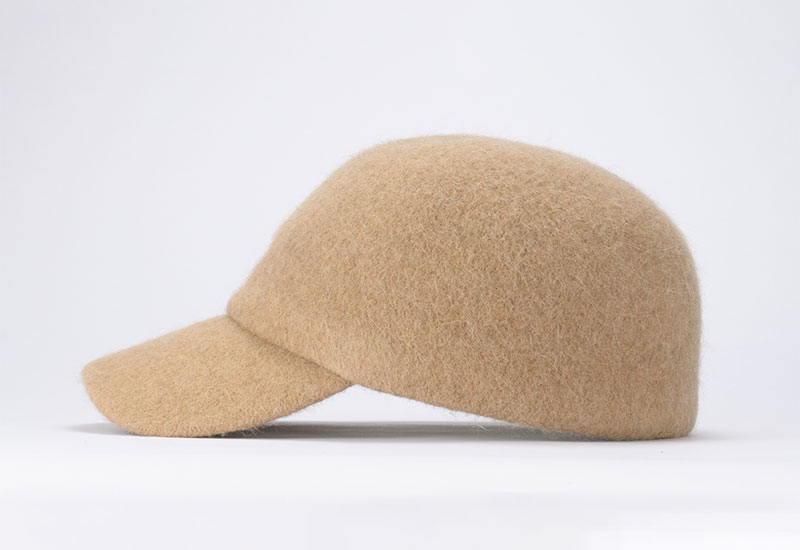 YOKOI BERET Blanka（ブランカ）アンゴラ混 ツバ短起毛キャップ 