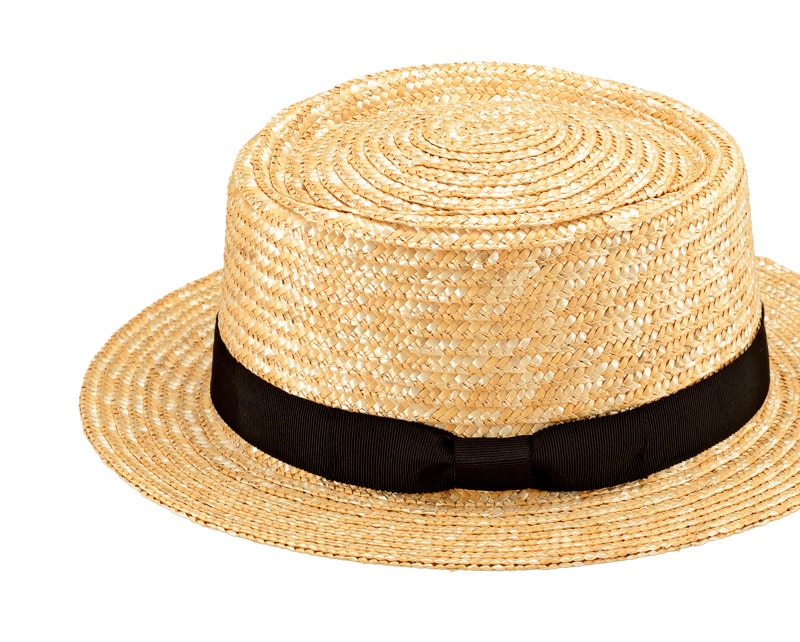 田中帽子店 Karima（カリマ）麦わら ポークパイ型 つば広ハット