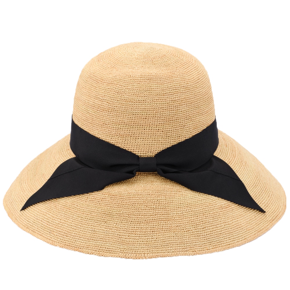 田中帽子店 Fiona（フィオナ）ライフィア つば広キャペリン帽子