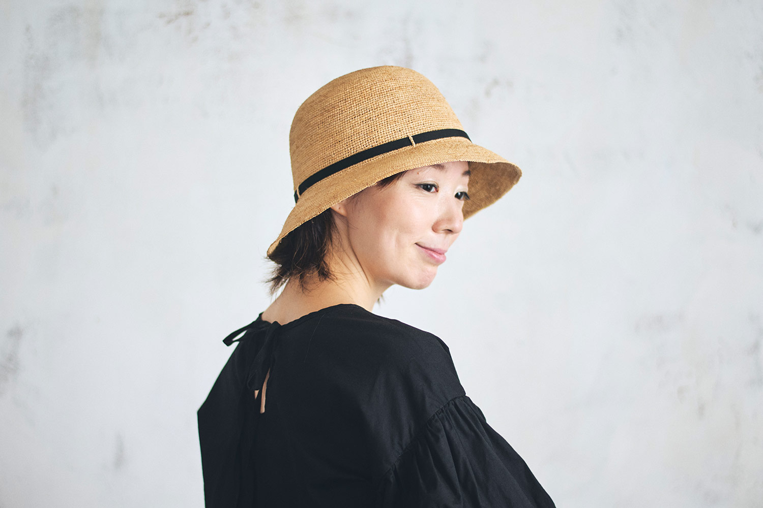 田中帽子店 Gina（ジーナ）ラフィア ショートクロッシェ