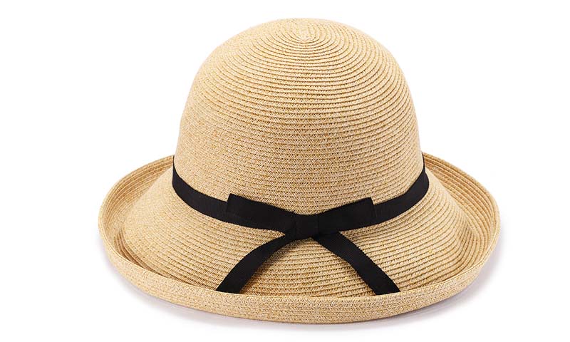 田中帽子店 Alena（アレナ）麻調ブレード・つば広キャペリンハット