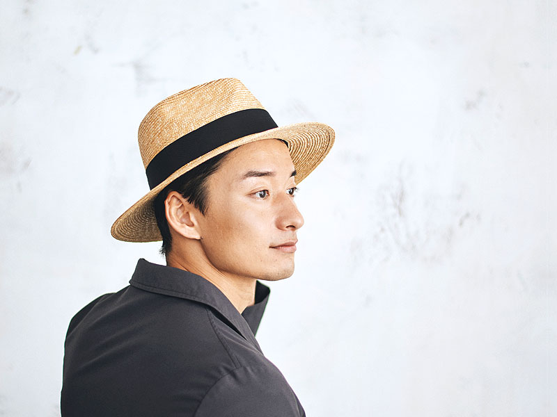 田中帽子店 Ralf（ラルフ）麦わら つば広中折れハット