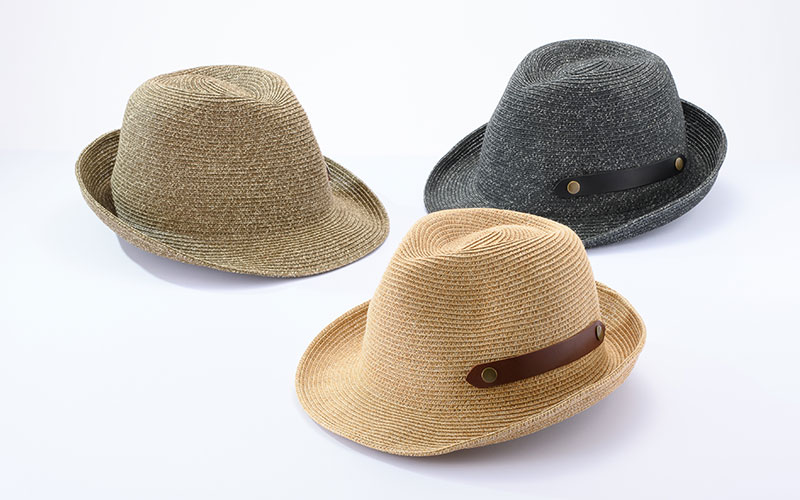 田中帽子店 Dion（ディオン）麻調ブレード・中折れハット