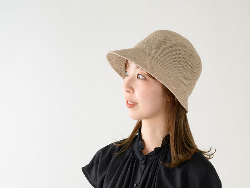 YOKOI BERET RINKA(リンカ) 麻混 ショートクロッシェ