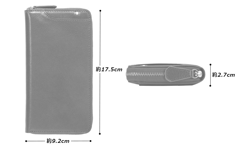 MILAGRO・イタリアンレザー スマート ギャルソンウォレット