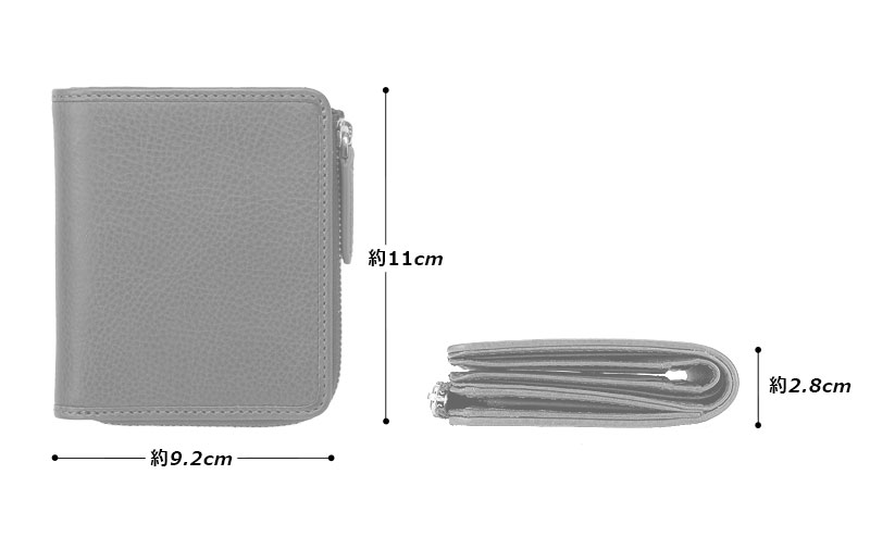 ANON バケッタレザー・L字ファスナー二つ折り財布