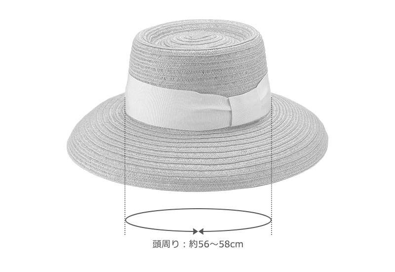 岡本帽子 マニラ麻・ポークパイ型カサブランカ