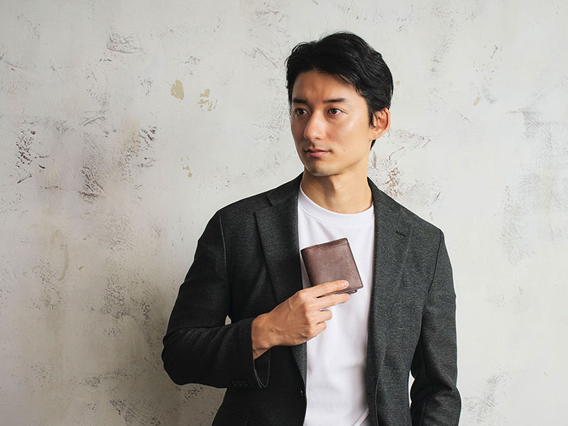 MILAGRO・イタリアンエイジングレザー・薄型コンパクト財布