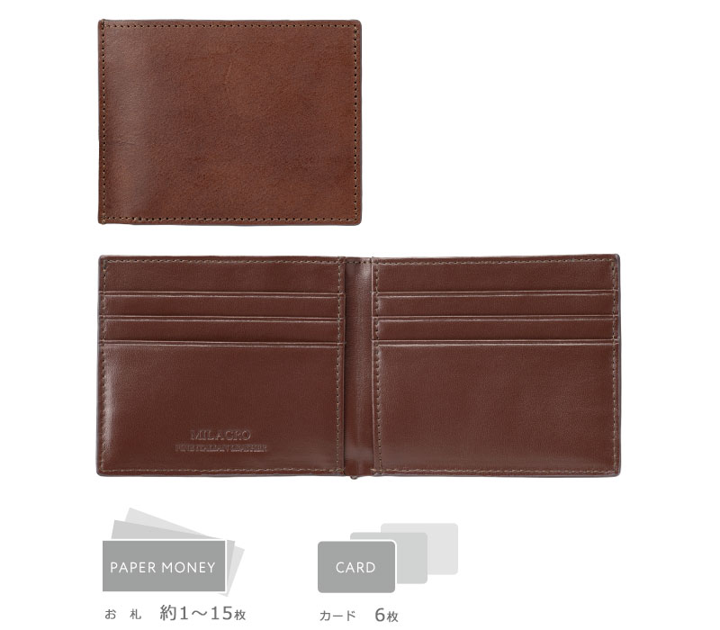 MILAGRO piatto イタリアンレザー・スマートウォレット(小銭入れなし)