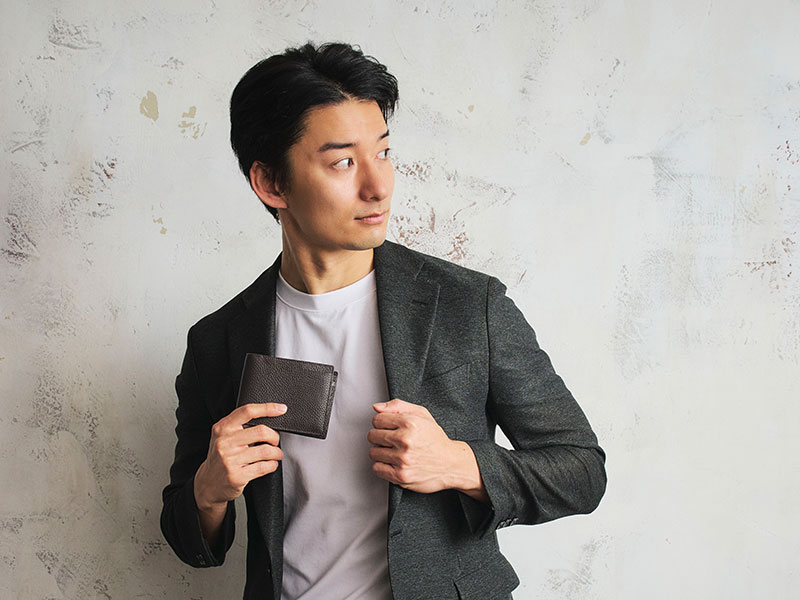 MILAGRO・イタリアンシュリンクレザー・2つ折り財布