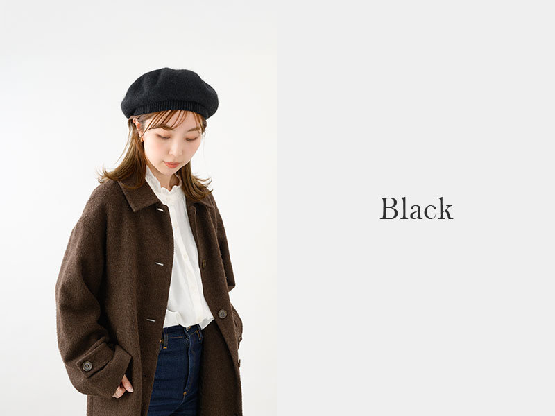 YOKOI BERET Celia（セリア） アンゴラ混 起毛リブベレー 