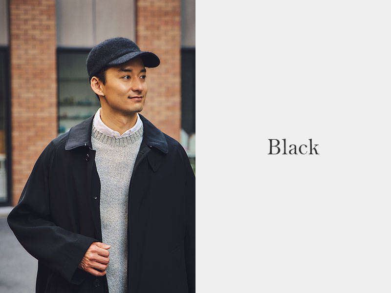 YOKOI BERET Blanka（ブランカ）アンゴラ混 ツバ短起毛キャップ 