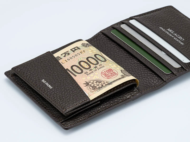 MILAGRO piatto イタリアンシュリンクレザー・薄型コンパクト財布