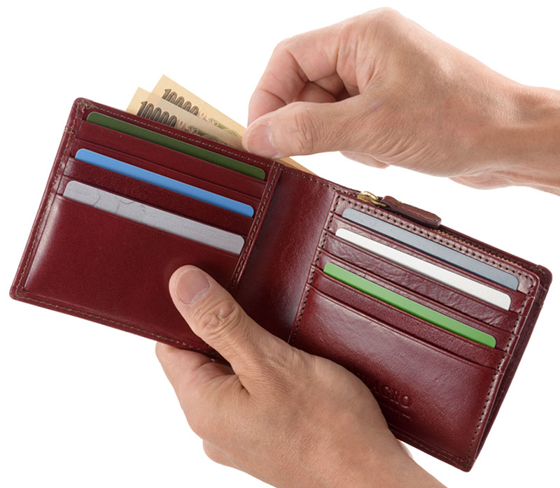 MILAGRO・イタリアンレザー23ポケット 2つ折り財布